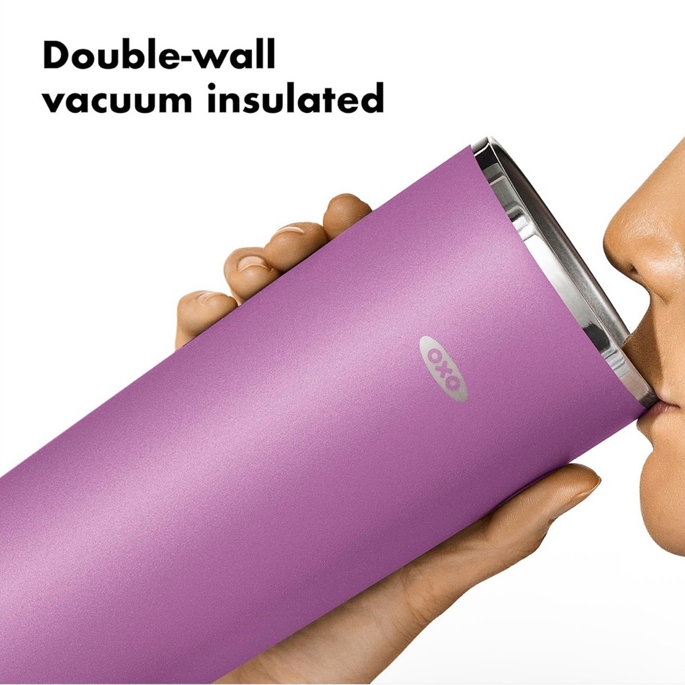 OXO NIB Strive 16oz Insulated Tumbler with Sliding Lid - Amethyst - Picture 6 of 8